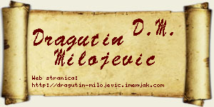 Dragutin Milojević vizit kartica